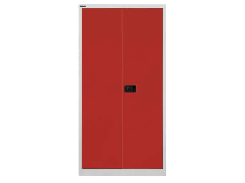 Bisley Bisley Flügeltürensch. "UNIVERSAL" 4 OH, Breite 91,4 cm lichtgrau/kardinalrot – Produktbild 1 von 1
