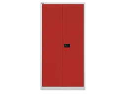Bisley Bisley Flügeltürensch. "UNIVERSAL" 4 OH, Breite 91,4 cm lichtgrau/kardinalrot – Produktbild 1 von 1