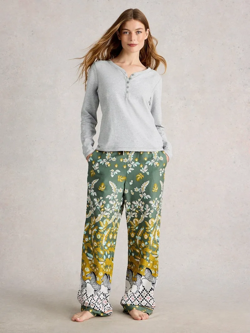 White Stuff Pyjamatop Penny - XL, Graumeliert, – Produktbild 2 von 4