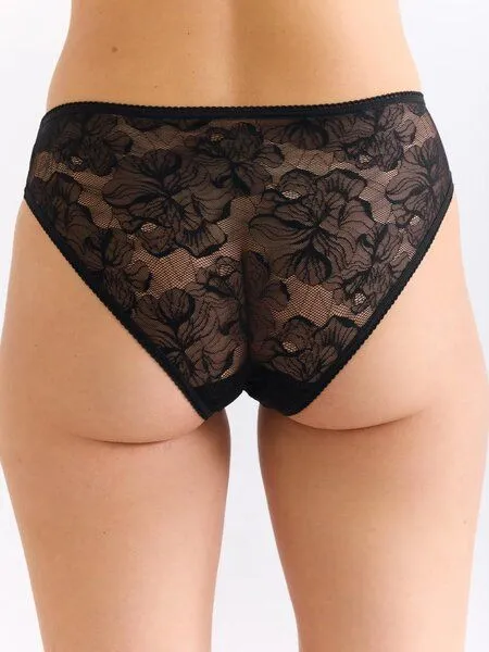 erlich textil erlich textil Sleek Lace Slip für Frauen aus Polyamid in schwarz, Schwarz, – Produktbild 2 von 3