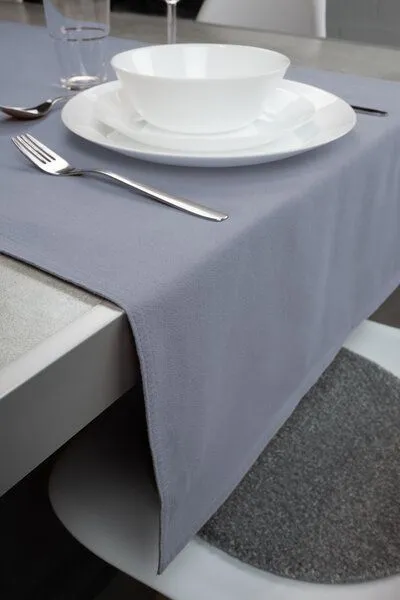 jilda-tex jilda-tex Tischläufer Renforce 100% Bio-Baumwolle Uni 50x160cm, Lavendel, – Produktbild 2 von 4