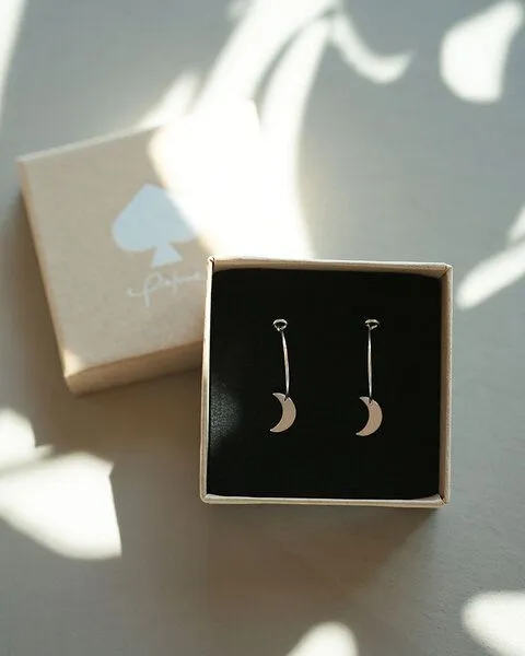 pikfine pikfine Creolen "Moon", Silber, – Produktbild 1 von 2