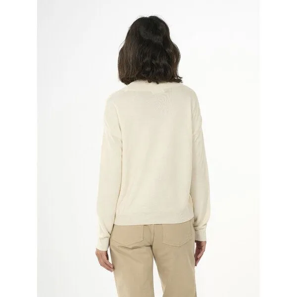 KnowledgeCotton Apparel KnowledgeCotton Apparel Strickcardigan mit V-Ausschnitt aus EcoVero, Natur (buttercream), – Produktbild 3 von 4