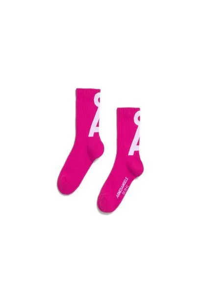 ARMEDANGELS ARMEDANGELS SAAMUS SHORT Unisex Socken aus Bio-Baumwoll Mix, Very berry-white, – Produktbild 2 von 2