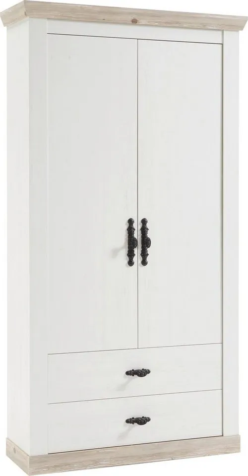 Home affaire Garderobenschrank Florenz Höhe ca, 200 cm, Weiß, – Produktbild 2 von 5