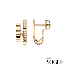 Maren Jewellery Lovelines Double Hoop - 18K Gelbgold & Labordiamanten – Produktbild 1 von 1