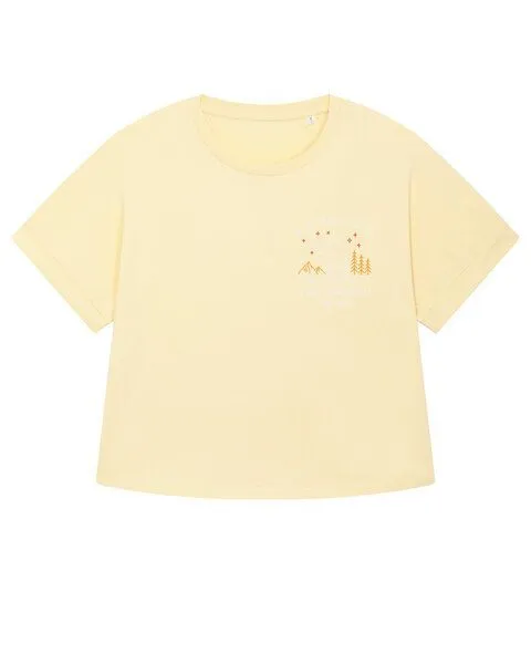 watapparel watapparel Oversize T-Shirt Frauen Explore the unseen, keep wild, Butter, – Produktbild 1 von 2