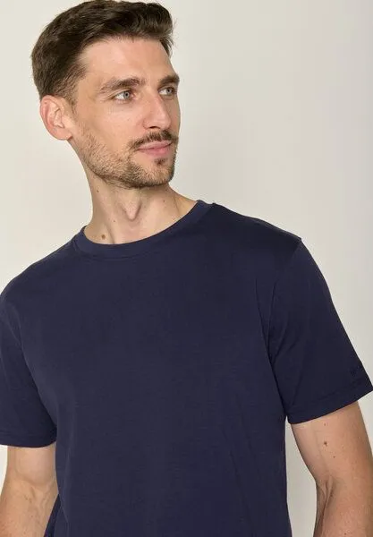 GreenBomb GREENBOMB Basic Fusion - Lässiges Oversize-T-Shirt aus Bio-Baumwolle / GOTS / Fair & Vegan, Blau (marineblau), – Produktbild 2 von 4