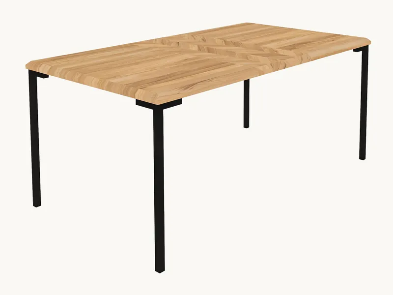 allnatura Tisch Parquetta 80x160 cm, Kernbuche, – Produktbild 1 von 2