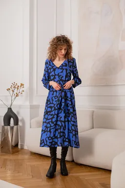 WiDDA WiDDA Damen vegan Kleid Lubina Blue Bubble – Produktbild 1 von 1