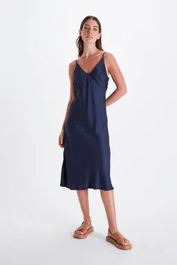 Neu Nomads Neu Nomads Damen vegan Slip Dress Bias Midnight – Produktbild 1 von 1