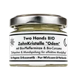Two Hands BIO Two Hands BIO Zahnpulver „Odem“ mit Bio-Pfefferminze & Bio-Zitronenmyrte - Zahnpasta-Ersatz - Bio Vegan – Produktbild 1 von 1