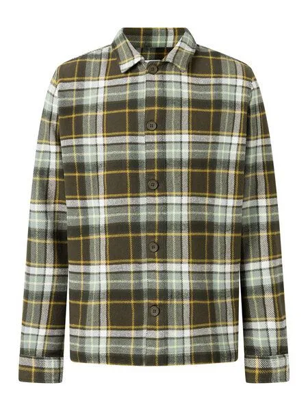 KnowledgeCotton Apparel KnowledgeCotton Apparel Flanell-Overshirt - Big checked heavy flannel overshirt - aus Bio-Baumwolle, Grün(green check), – Produktbild 4 von 4