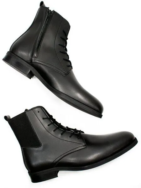 Will's Vegan Shop Will's Vegan Shop Elegante Stiefel Mit Schmaler Sohle Schwarz Herren, Schwarz, – Produktbild 1 von 2