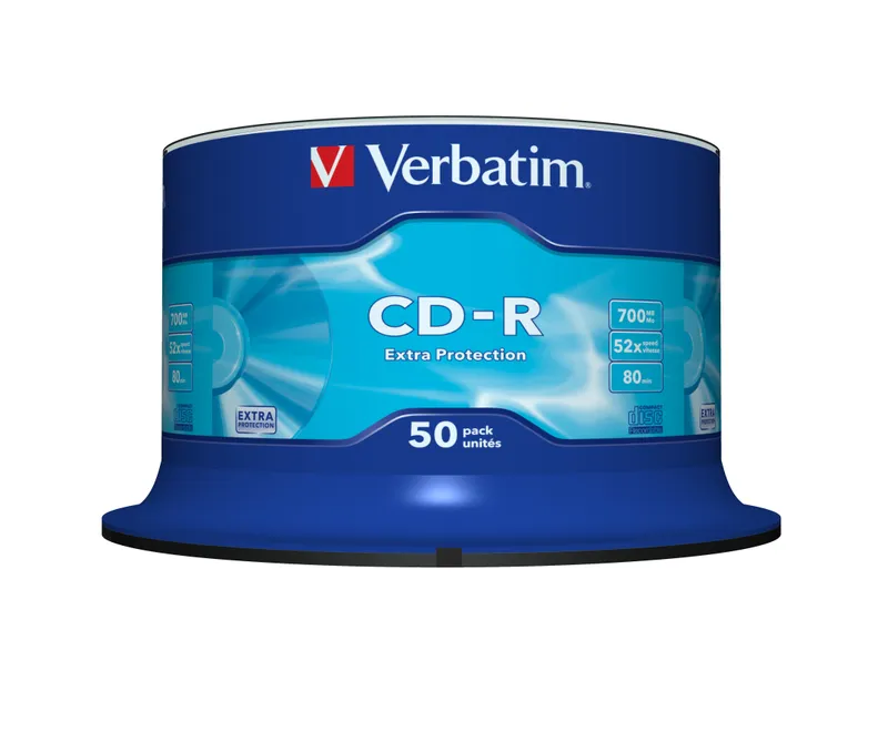 Verbatim Verbatim Rohlinge 'Extra Protection' CD-R, 50 Stk. – Produktbild 1 von 4
