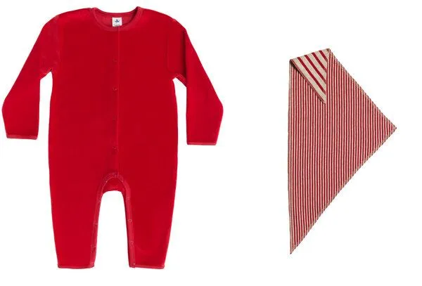 Leela Cotton Leela Cotton Overall& Dreiecktücher Set, Ziegelrot, – Produktbild 1 von 1