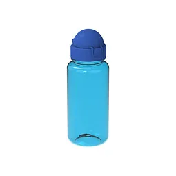 elasto elasto Trinkflasche Junior, 400 ml, RENEW, transparent-blau/standard-blau PP, Blau / transparent, – Produktbild 1 von 1