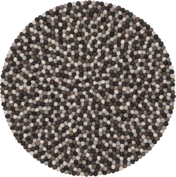 myfelt myfelt Filzkugelteppich rund, 100% Schurwolle, Multifarben (néla), – Produktbild 1 von 4