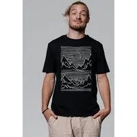 watapparel watapparel T-Shirt Unisex Mountains, Black, – Produktbild 1 von 1