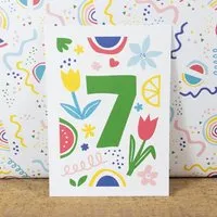 Bow & Hummingbird Bow & Hummingbird Postkarte Seven/Sieben – Produktbild 1 von 1