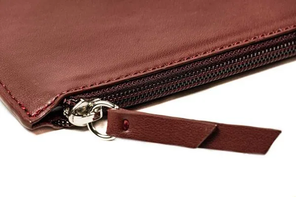 GREVIRO GREVIRO Dokumentenmappe aus Kaktusleder (vegan) - passend auch für MacBook, iPad & Co., Bordeaux, – Produktbild 3 von 3