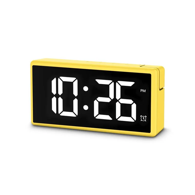 Hama Hama Digitaler Wecker "Ibiza", Multicolor-Display, mit USB-Ladefunktion, Gelb, – Produktbild 4 von 4