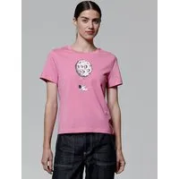 watapparel watapparel T-Shirt Frauen Funny Spaceman, Bubble pink, – Produktbild 1 von 1