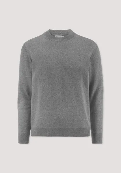 hessnatur hessnatur Strick Pullover Regular aus reiner Bio-Baumwolle, Grau, – Produktbild 5 von 5