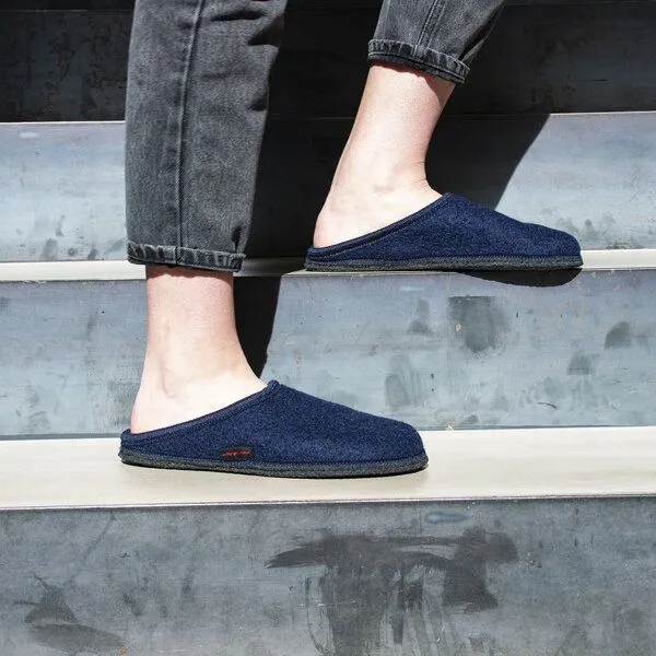 Kitz-Pichler Kitz-Pichler Filz-Hausschuh Grainau aus 100% Schurwolle - Damen & Herren Pantoffel, Dunkel-blau, – Produktbild 2 von 4