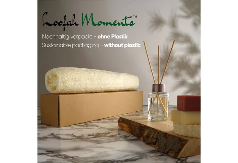 Loofah Moments Bastelnaturmaterial Luffaschwamm, Luffa Gurke, Länge ca. 44cm, Beige, – Produktbild 5 von 5