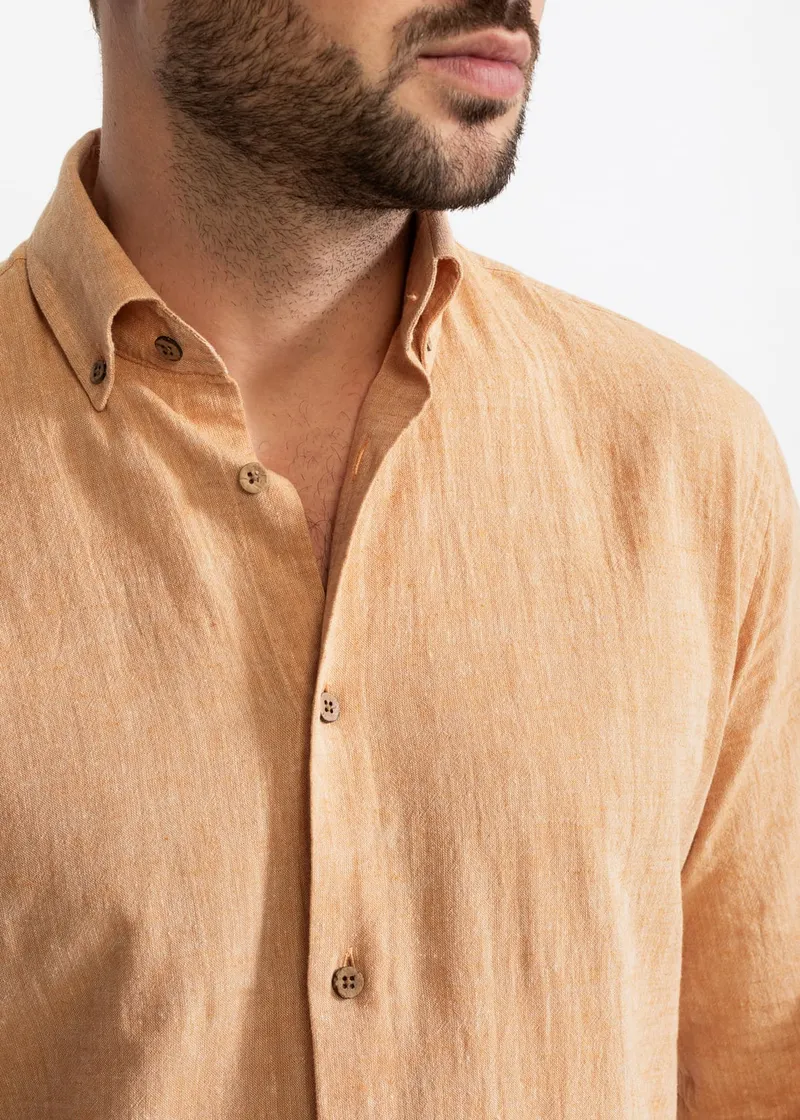 De IONESCU De IONESCU Herren vegan Shirt Godeanu, Pfirsich, – Produktbild 1 von 2