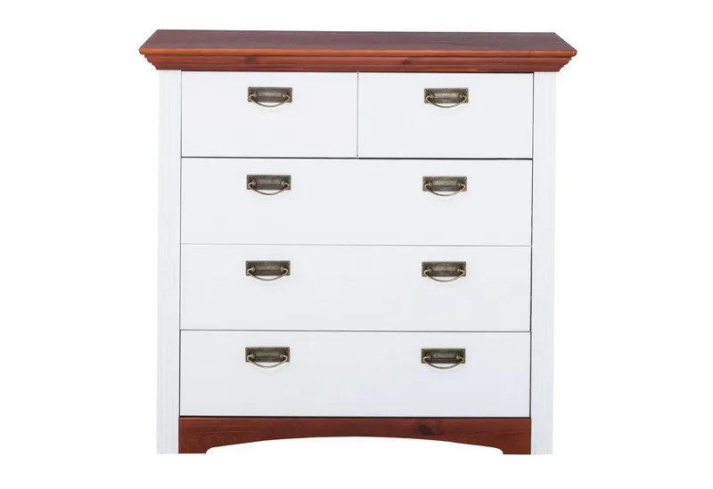 OTTO home Schubkastenkommode Konrad, Kommode, im Landhausstil, rustikal, Breite 94 cm, aus massiver, FSC®-zertifizierter Kiefer, Weiß, – Produktbild 8 von 8