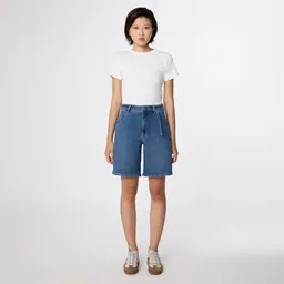 DAWN BLINKY Soft Denim - Shorts - Medium Blue - Medium Blue / 33 / 9 – Produktbild 1 von 1
