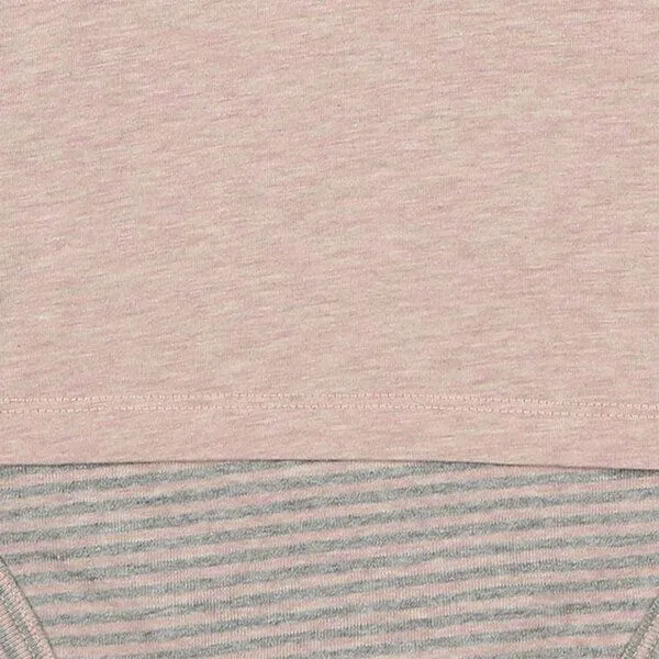OrganicEra Baby Langarm T-shirt Body 'OrganicEra' aus Bio Baumwolle, Rose melange (rose), – Produktbild 3 von 4