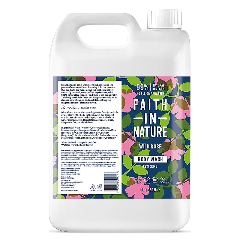 Faith in Nature Faith in Nature Wild Rose Duschgel & Schaumbad 5L – Produktbild 1 von 1