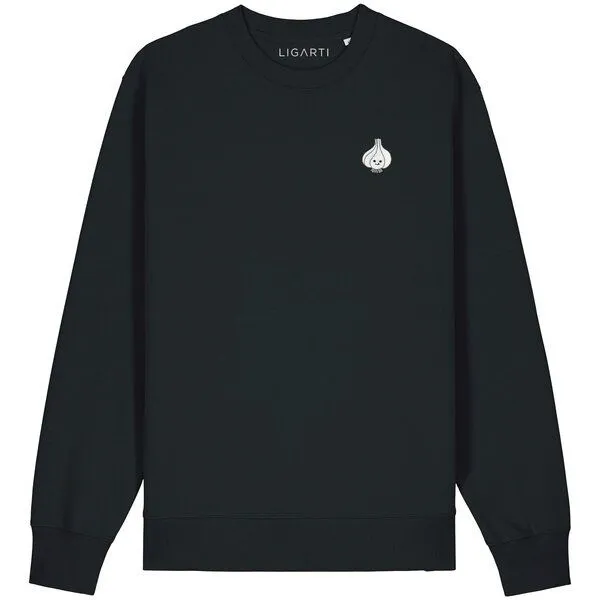 LIGARTI Bestickter Pullover – Knoblauch – LIGARTI Tiermanufaktur, Schwarz, – Produktbild 1 von 2