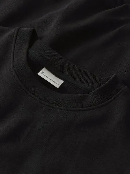 KnowledgeCotton Apparel KnowledgeCotton Apparel Sweatshirt Relaxed crew neck, Black jet, – Produktbild 3 von 3