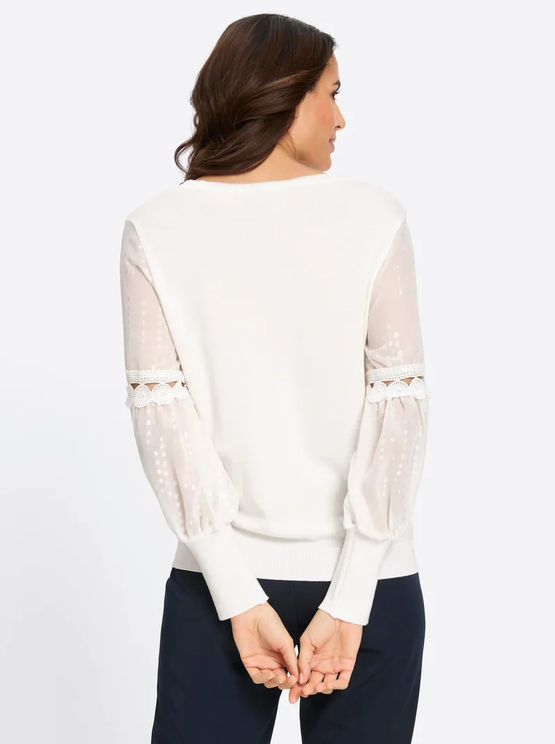 Witt Feinstrickpullover ecru, Ecru, – Produktbild 2 von 2