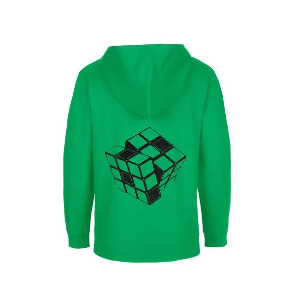 HANDGEDRUCKT HANDGEDRUCKT Unisex Kinder Zip Up Hoody "Rubi", Green, – Produktbild 1 von 4