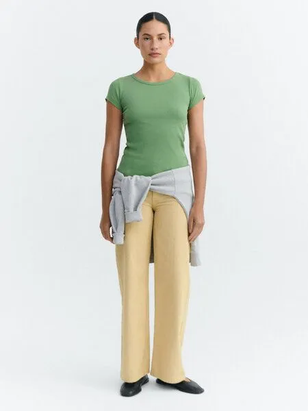 thinking mu thinking mu Damen Hose - Kettan Pants - aus Bio-Baumwolle, Nogal stripes (gelb), – Produktbild 2 von 3