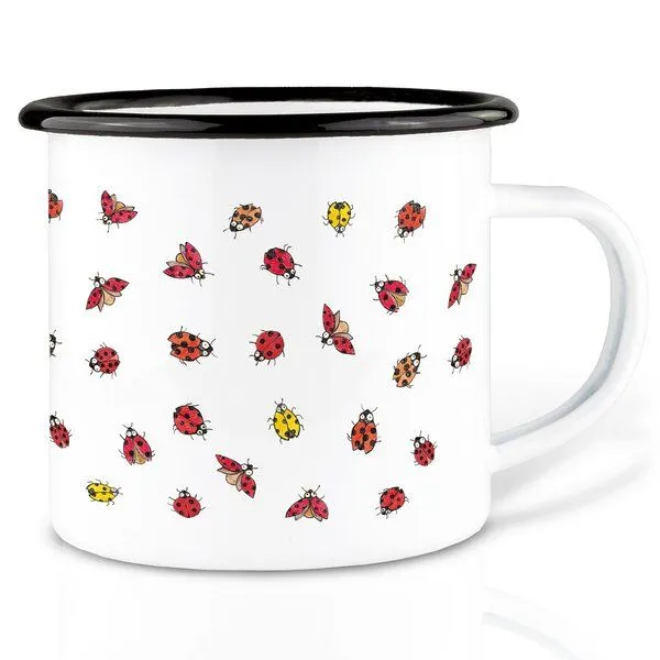 LIGARTI Emaille Tasse – Marienkäfer – LIGARTI Tiermanufaktur – Produktbild 1 von 4