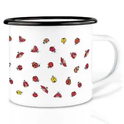 LIGARTI Emaille Tasse – Marienkäfer – LIGARTI Tiermanufaktur – Produktbild 1 von 1