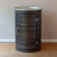 Lockengelöt Lockengelöt Der HiFi-Schrank aus einem Hamburger Ölfass, Ringbrüniert, – Produktbild 2 von 3