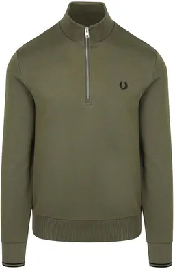 Fred Perry Fred Perry Half Zip Pullover Dunkelgrün Z50 - Größe XXL – Produktbild 1 von 1