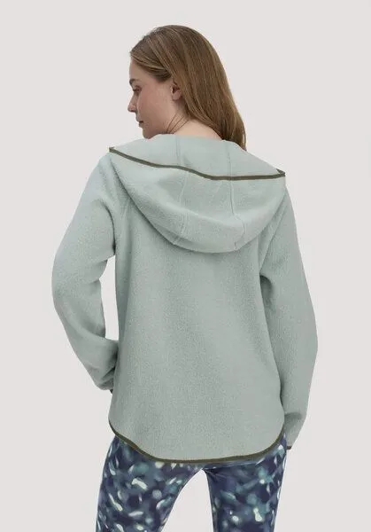 hessnatur hessnatur Fleece Hoodie Relaxed ACTIVE LIGHT aus reiner Bio-Baumwolle, Mattgrün, – Produktbild 2 von 4