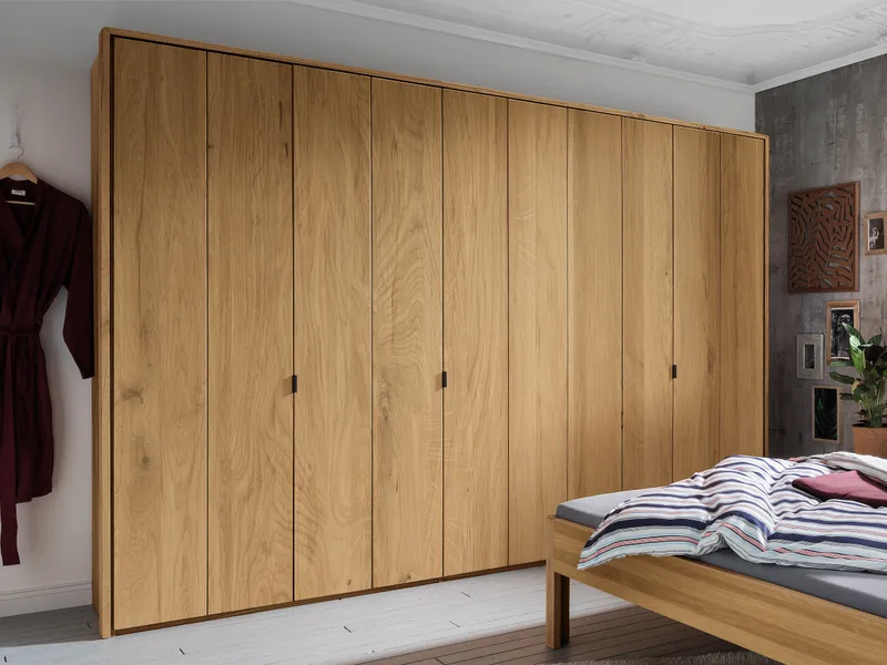 allnatura allnatura Drehtüren-Kleiderschrank "Varadero" | 3-türig | 216 cm | 50er-Raster | Spiegel/Holz, Kernbuche, – Produktbild 2 von 2