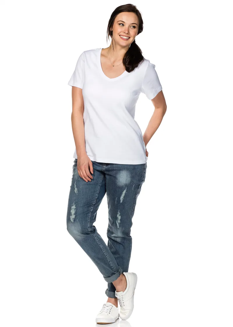 sheego T-Shirt, Weiß, – Produktbild 3 von 3