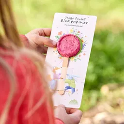 Die Stadtgärtner Die Stadtgärtner Blumenlolly mit Wildblumen-Saatgut | Lolly aus Baumwollfasern am Holzstiel | Zum Einpflanzen & Weiterwachsen | Kreative Geschenkidee für Kinder, Schultüte, Einschulung & Schulalltag – Produktbild 1 von 1