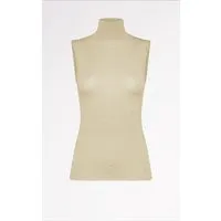 CASAGiN CASAGiN Ärmelloser Rollkragenpullover aus TENCEL und Kaschmir, Beige, – Produktbild 1 von 1