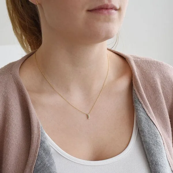 Eppi Eppi Goldene Kette mit schwarzen Diamanten Narcisa, Rosa, – Produktbild 4 von 4